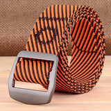 120CM Mens Twill Nylon Tactical Belt Durable Casual Alloy Buckle Jeans Waistband