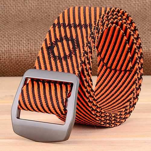 120CM Mens Twill Nylon Tactical Belt Durable Casual Alloy Buckle Jeans Waistband