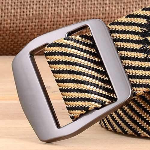 120CM Mens Twill Nylon Tactical Belt Durable Casual Alloy Buckle Jeans Waistband