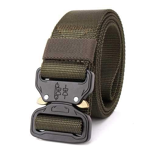 125CM Mens Nylon Outdoor Tactical Military Army Belt Heavy Duty Buckle Waistband