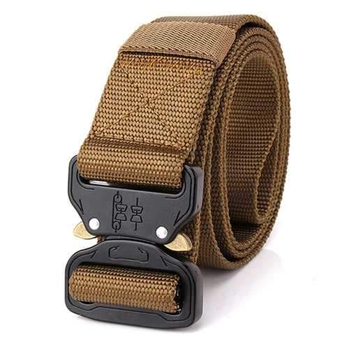 125CM Mens Nylon Outdoor Tactical Military Army Belt Heavy Duty Buckle Waistband