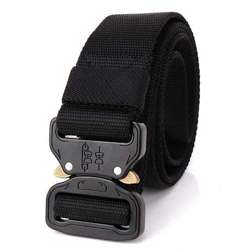 125CM Mens Nylon Outdoor Tactical Military Army Belt Heavy Duty Buckle Waistband