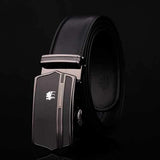 125CM Men Business Cowhide Genuine Leather Luxury Belts Durable Automatic Buckle Trousers Belt