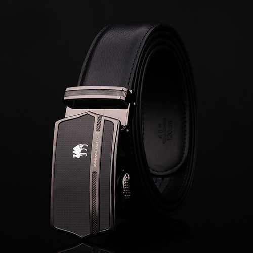 125CM Men Business Cowhide Genuine Leather Luxury Belts Durable Automatic Buckle Trousers Belt