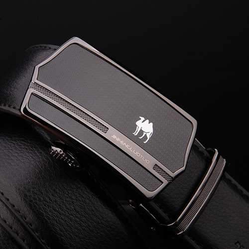 125CM Men Business Cowhide Genuine Leather Luxury Belts Durable Automatic Buckle Trousers Belt