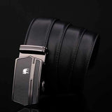 125CM Men Business Cowhide Genuine Leather Luxury Belts Durable Automatic Buckle Trousers Belt