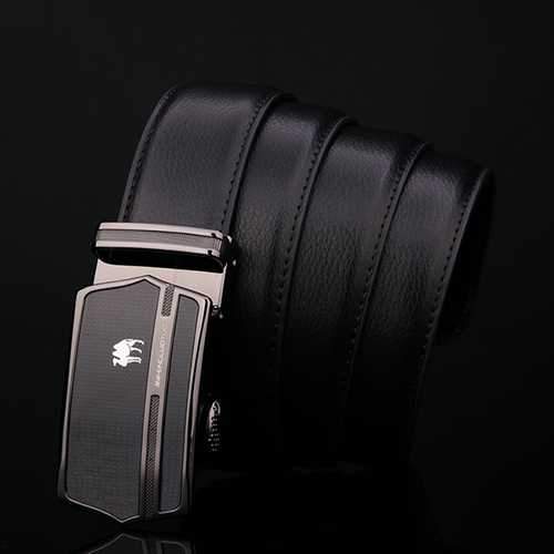 125CM Men Business Cowhide Genuine Leather Luxury Belts Durable Automatic Buckle Trousers Belt