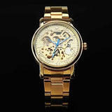 JIJIA Luxury Men Watch Hollow Roman Number Mechanical Watch