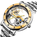 IK COLOURING 98399 Business Style Men Wrist Watch Stainless Steel Strap Automatic Mechanical Watches