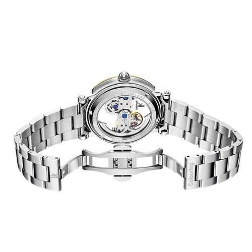 IK COLOURING 98399 Business Style Men Wrist Watch Stainless Steel Strap Automatic Mechanical Watches