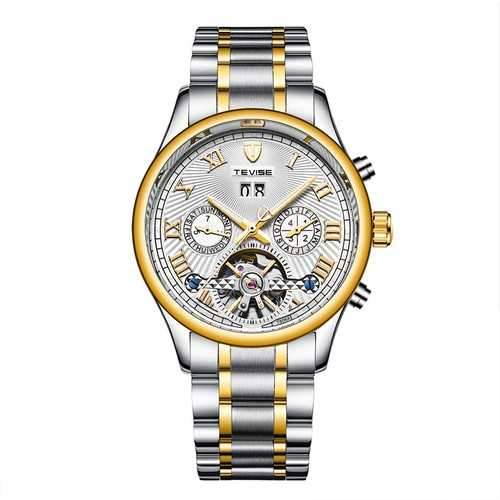 TEVISE 806 Military Wind Male Wristwatch Automatic Stainless Steel Luminous Mechanical Watche
