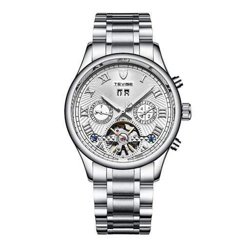 TEVISE 806 Military Wind Male Wristwatch Automatic Stainless Steel Luminous Mechanical Watche