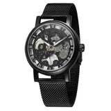 W036 Skeleton Transparent Hand Wind Mechanical Watches