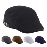 Unisex Men Women Cotton Blend Newsboy Beret Hat Duckbill Golf Flat Buckle Cabbie Cap