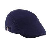 Unisex Men Women Cotton Blend Newsboy Beret Hat Duckbill Golf Flat Buckle Cabbie Cap