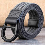 Men's Double Ring Buckle Durable Canvas Belt