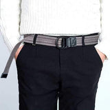 Men's Double Ring Buckle Durable Canvas Belt