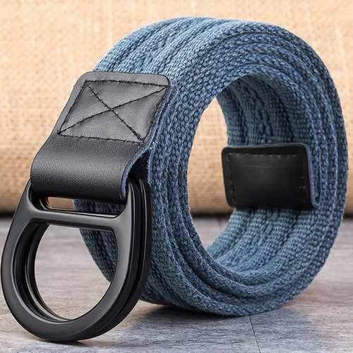Men's Double Ring Buckle Durable Canvas Belt
