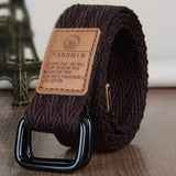 Canvas Web Belts for Men Military Style D-ring Buckle