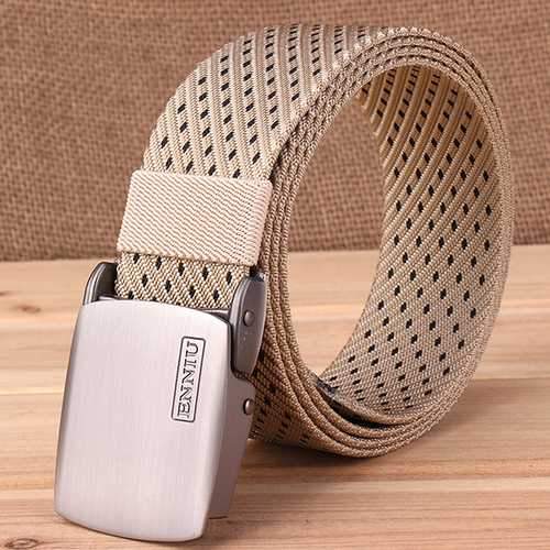 Canvas Web Belts for Men With Alloy Automatic Buckle