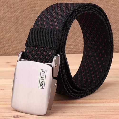 Canvas Web Belts for Men With Alloy Automatic Buckle