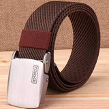 Canvas Web Belts for Men With Alloy Automatic Buckle