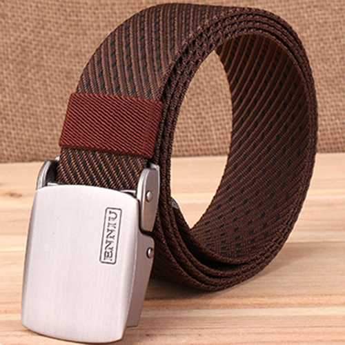Canvas Web Belts for Men With Alloy Automatic Buckle