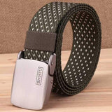Canvas Web Belts for Men With Alloy Automatic Buckle