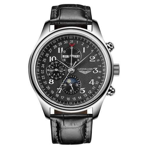 GUANQIN GQ20022 Moon Phase Calendar Auto Mechanical Watch