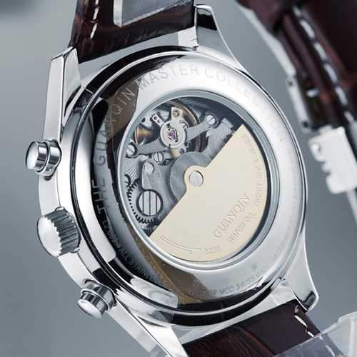 GUANQIN GQ20022 Moon Phase Calendar Auto Mechanical Watch