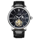 GUANQIN GJ16036 Skeleton Moon Phase Auto Mechanical Watch