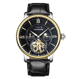 GUANQIN GJ16036 Skeleton Moon Phase Auto Mechanical Watch