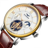 GUANQIN GJ16036 Skeleton Moon Phase Auto Mechanical Watch
