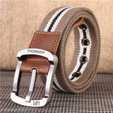Men's Buckle Canvas Woven Belt Sport Jeans Waistband