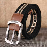 Men's Buckle Canvas Woven Belt Sport Jeans Waistband