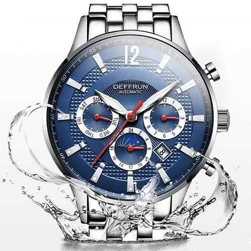 DEFFRUN DM0002 Moon Phase Calendar Mechanical Watches
