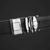 Men Leather Cowskin Automatic Buckle Belt