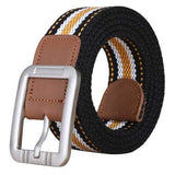 Men's Business Alloy Buckle Woven Stretch Belt