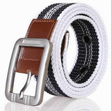 Men's Business Alloy Buckle Woven Stretch Belt