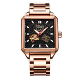 OUBAOER OB2003A Square Stainless Automatic Mechanical Watch