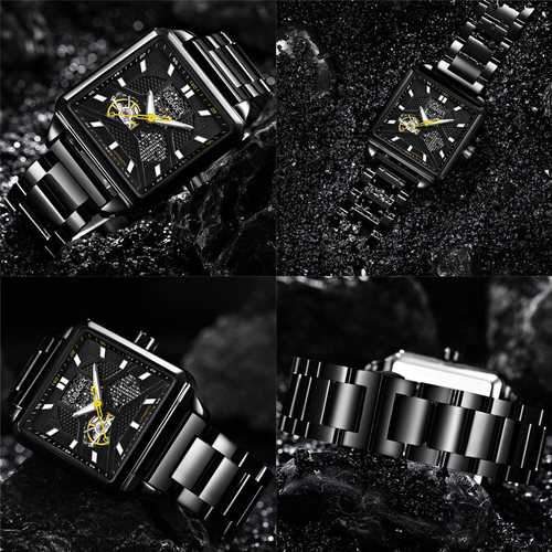 OUBAOER OB2003A Square Stainless Automatic Mechanical Watch