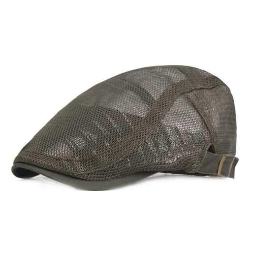 Mens Womens Mesh Breathable Painter Beret Cap