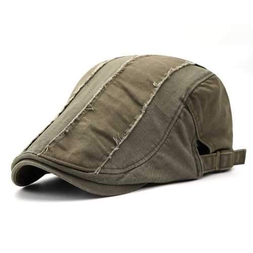 Mens  Adjustable Painter Beret Hat Outdoor Flat Top Caps