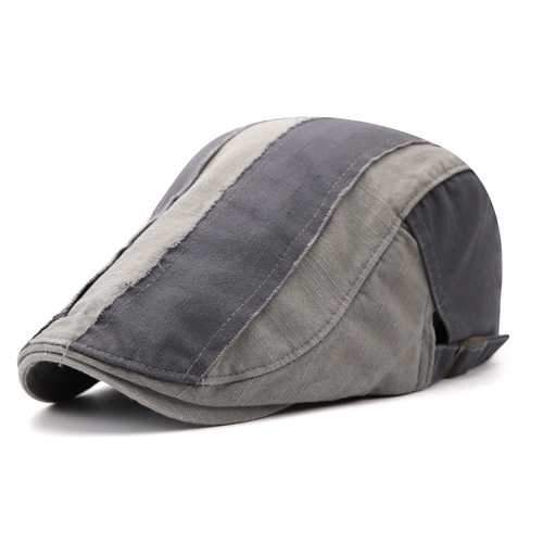 Mens  Adjustable Painter Beret Hat Outdoor Flat Top Caps