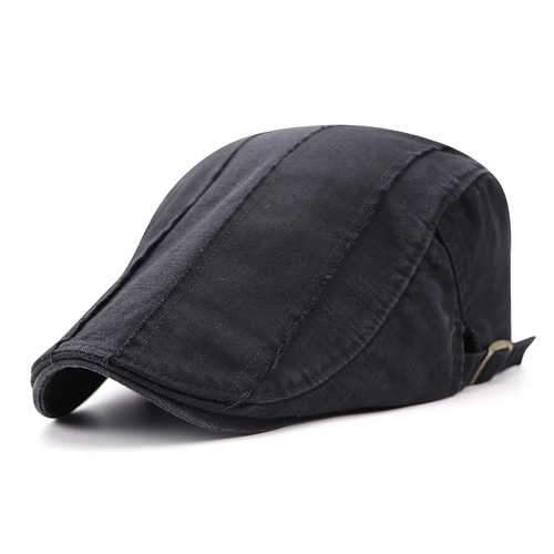Mens  Adjustable Painter Beret Hat Outdoor Flat Top Caps