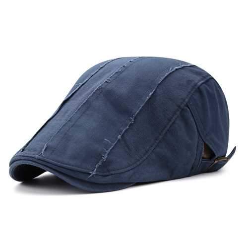 Mens  Adjustable Painter Beret Hat Outdoor Flat Top Caps