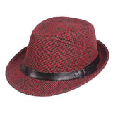 Men Summer Woven Straw Hat Sun Protection Jazz Hat