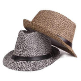 Men Summer Woven Straw Hat Sun Protection Jazz Hat