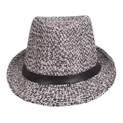 Men Summer Woven Straw Hat Sun Protection Jazz Hat