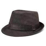 Mens Womens Classic Outdoor Canvas Plaid Jazz Hat